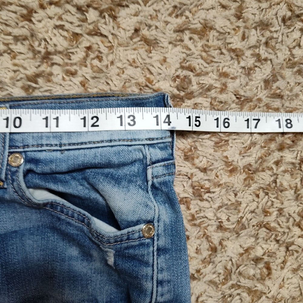 7 For All Mankind Josefina Skinny Boyfriend Women Sz 24 Stretch Jeans - Picture 6 of 12